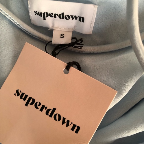 superdown Billie Drape Midi Dress Slip Dusty Blue - Picture 7 of 7